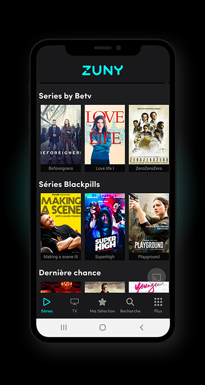 Application Zuny - séries betv, blackpills screenshot